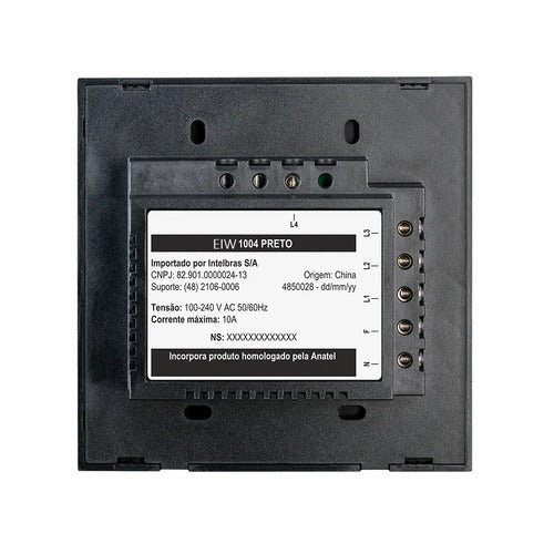 INTERRUPTOR TOUCH WI-FI 4 TECLAS EIW 1004 PT