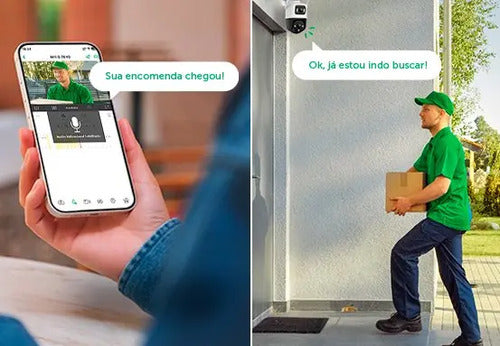 Câmera Externa Wi-Fi 3MP 360° Full Color iM9+ Com SD 64gb