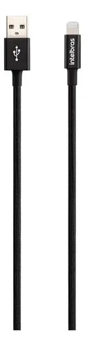 CABO USB LIGHTNING 1.5M NYLON PRETO EUAL15NP (APPLE)