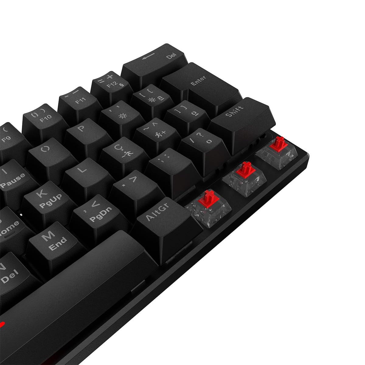 TECLADO MECANICO 60% VINIK ANIHI BLACK - SWITCH RED - LED RAINBOW - ANIHIBKRD