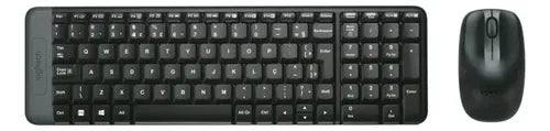 TECLADO ABNT2 E MOUSE SEM FIO LOGITECH MK220 USB CINZA 920-004431