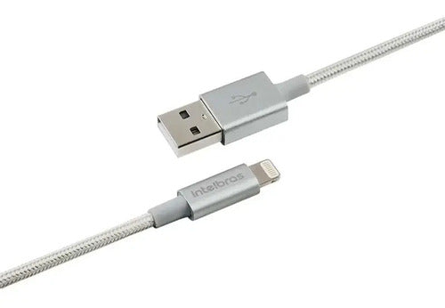 CABO USB LIGHTNING 1.5M NYLON BRANCO EUAL15NB (APPLE)