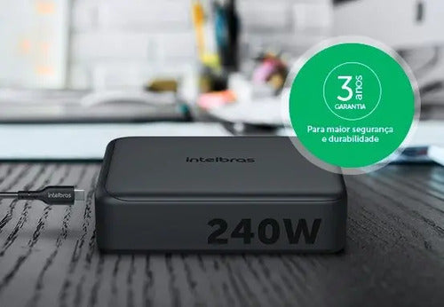 Carregador de Mesa Multiportas Turbo EC 40 Desktop 240W GaN
