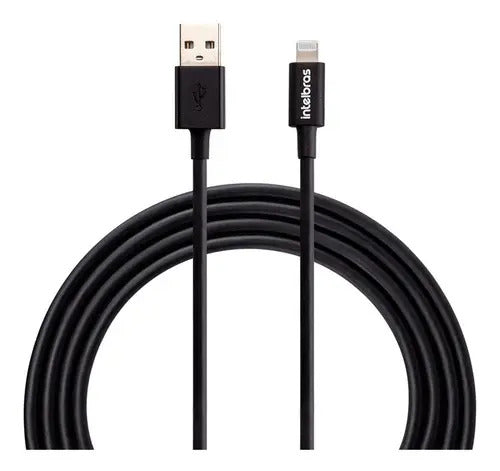CABO USB LIGHTNING 1.2M PVC PRETO EUAL12PP (APPLE)