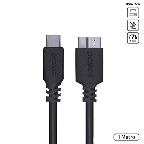 CABO P/ HD EXTERNO USB C MACHO P/ MICRO USB B 3.0 - 1 METRO - P3UCMBP-1