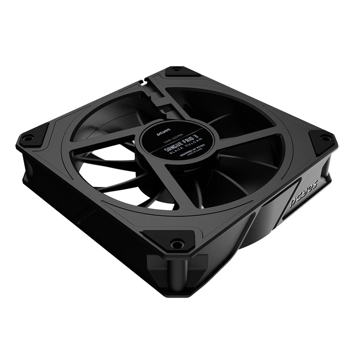 COOLER FAN PARA GABINETE SANGUE FRIO 3 BLACK VULCAN 120MM PCYES - FSF3BR