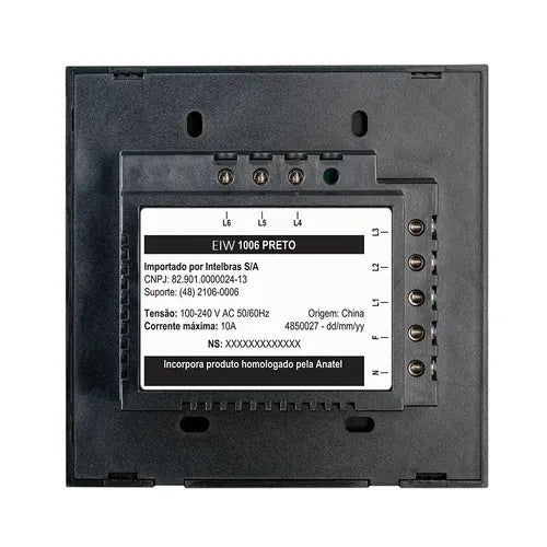 INTERRUPTOR TOUCH WI-FI 6 TECLAS EIW 1006 PT