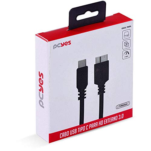 CABO P/ HD EXTERNO USB C MACHO P/ MICRO USB B 3.0 - 1 METRO - P3UCMBP-1