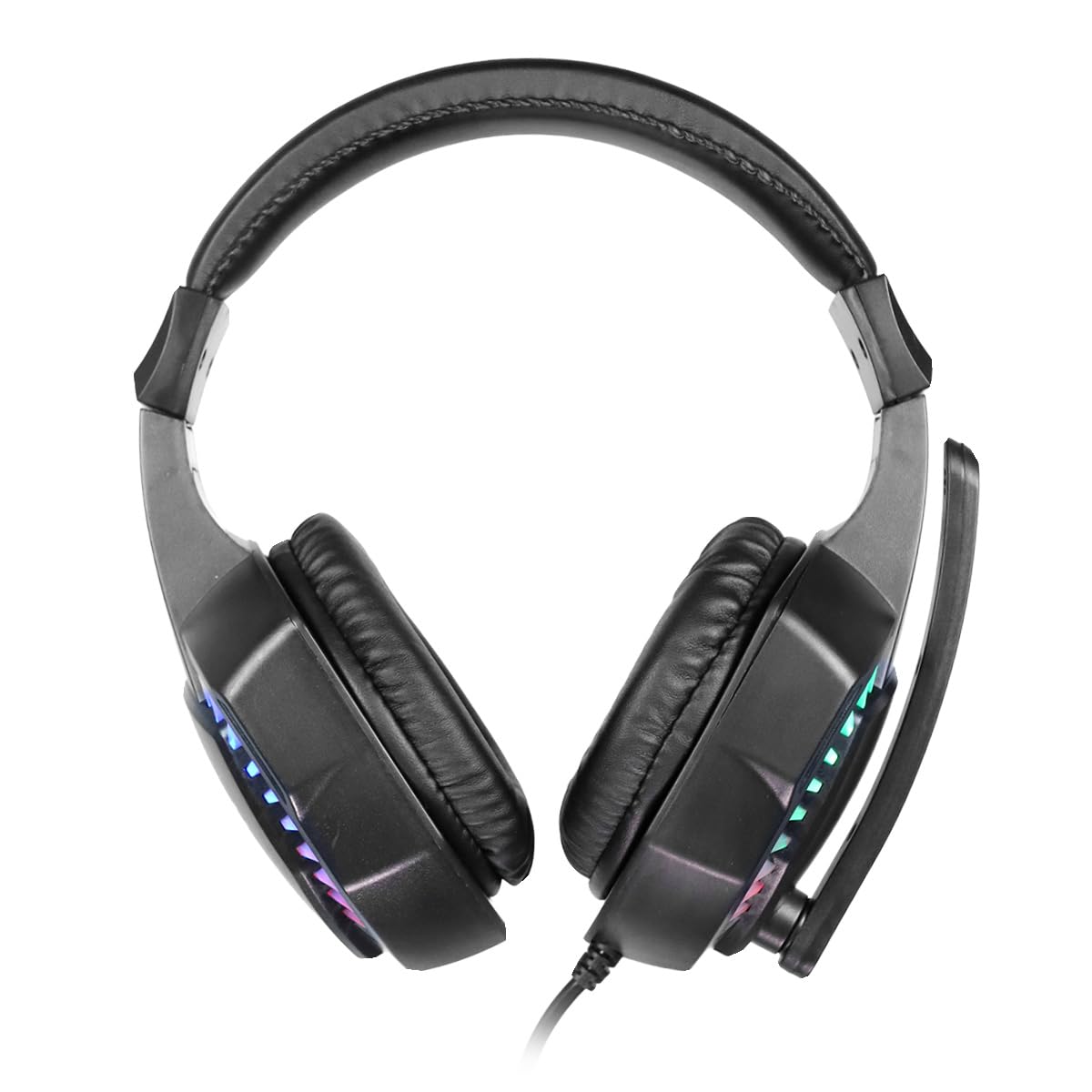 FONE DE OUVIDO HEADSET GAMER VINIK GUARDIAN - PRETO - LED RAINBOW - VKHSGGDP