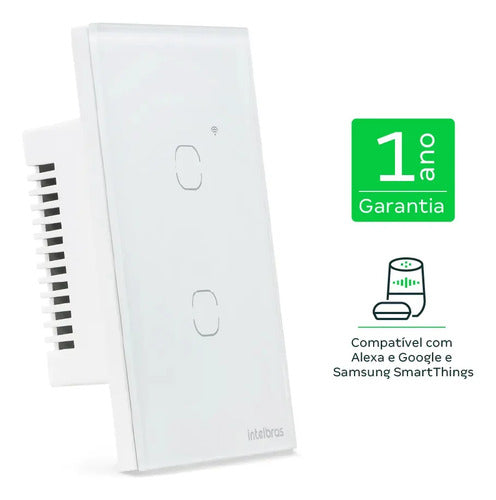 INTERRUPTOR TOUCH WI-FI 2 TECLAS EIW 1002 BR