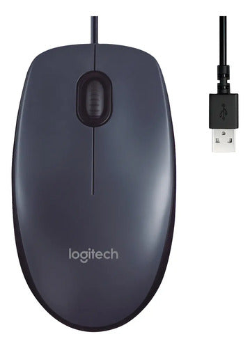 MOUSE COM FIO USB LOGITECH M90 CINZA 910-004053