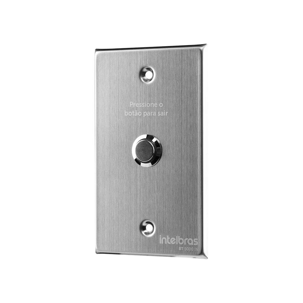 BOTOEIRA INOX BT 5000 IN Sobrepor Intelbras Botão Acionador