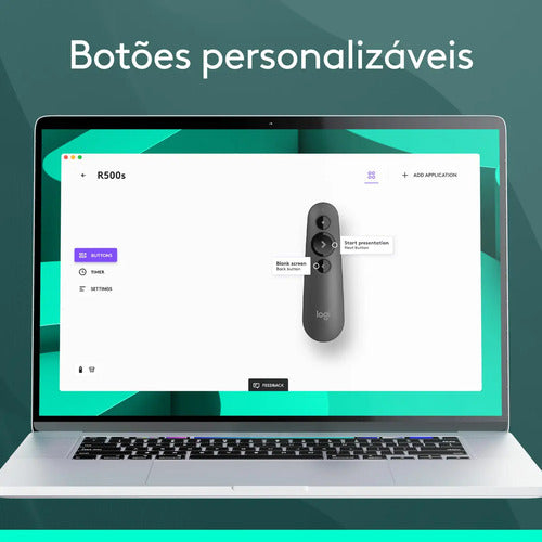 APRESENTADOR SEM FIO LOGITECH R500S GRAFITE