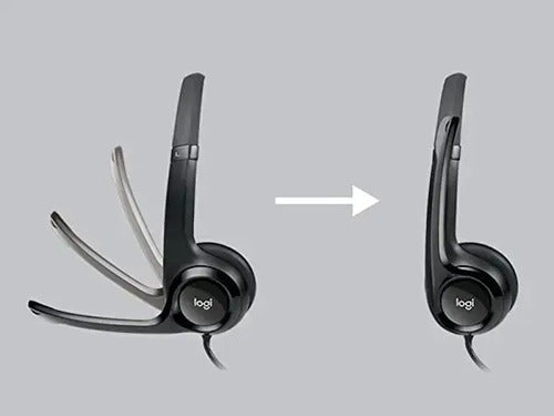 FONE DE OUVIDO HEADSET COM FIO USB LOGITECH H390 PRETO 981-000014