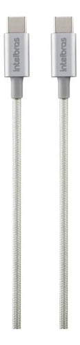 Cabo USB-C em nylon 1,5m Intelbras EUCC 15NB Branco