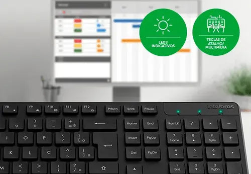 Teclado INTELBRAS TCI10 -COM FIO PRETO