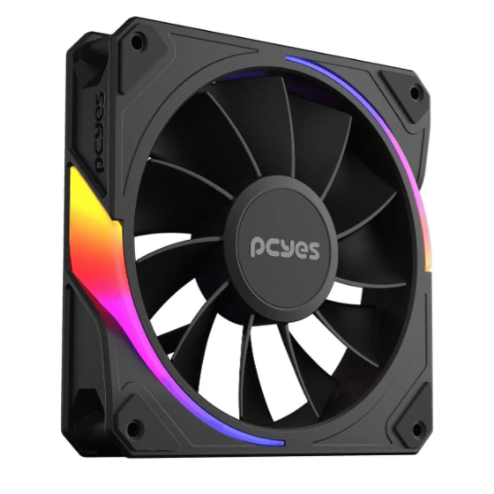 KIT COOLER FAN PARA GABINETE 3UN SANGUE FRIO 3 ARGB BLACK VULCAN REVERSE 120MM PCYES - K3ARGBSF3RVBR