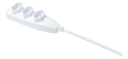 Extensão Elétrica 3 Tomadas 3 Pinos 10a 5m EXT 3005 Branco Intelbras