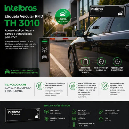 KIT 10 TAG VEICULAR TH 3010