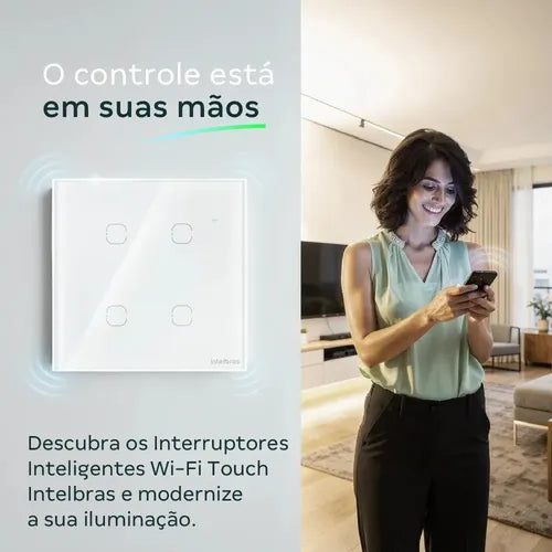 INTERRUPTOR TOUCH WI-FI 3 TECLAS EIW 1003 BR