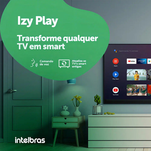 SMART BOX ANDROID TV IZY PLAY FULL HD - INTELBRAS