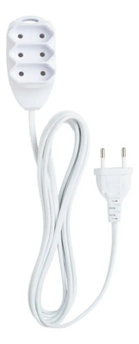 EXTENSAO ELETRICA 3 TOMADAS 2 PINOS 10A 10M BRANCA EXT 2010