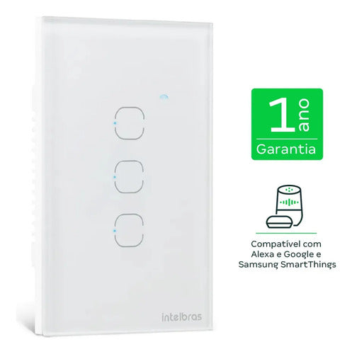 INTERRUPTOR TOUCH WI-FI 3 TECLAS EIW 1003 BR
