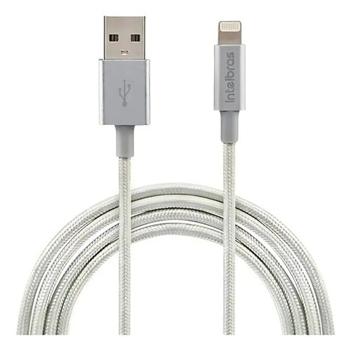 CABO USB LIGHTNING 1.5M NYLON BRANCO EUAL15NB (APPLE)