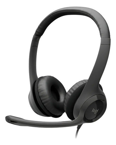 FONE DE OUVIDO HEADSET COM FIO USB LOGITECH H390 PRETO 981-000014