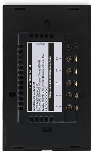 INTERRUPTOR TOUCH WI-FI 3 TECLAS EIW 1003 PT