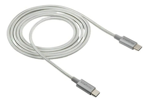 Cabo USB-C em nylon 1,5m Intelbras EUCC 15NB Branco