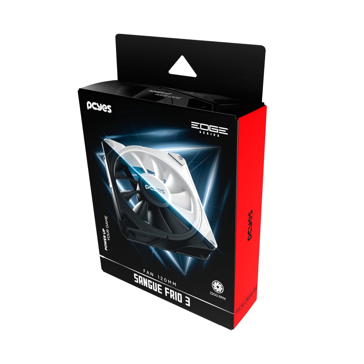 COOLER FAN PARA GABINETE SANGUE FRIO 3 BLACK VULCAN 120MM PCYES - FSF3BR