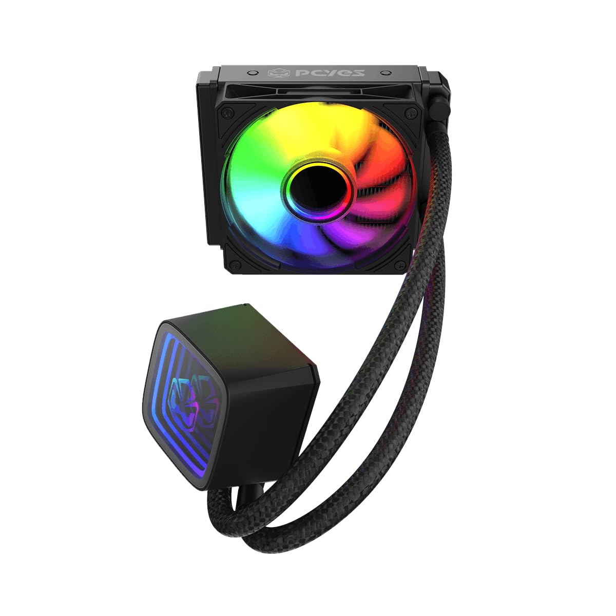 WATER COOLER PCYES TUNDRA BLACK VULCAN ARGB 120MM - WCTBK120