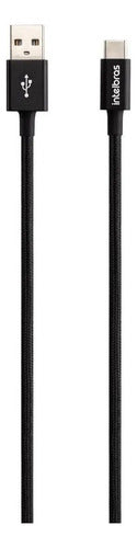Cabo USB-C 1,5m Nylon EUAC 15NP Preto