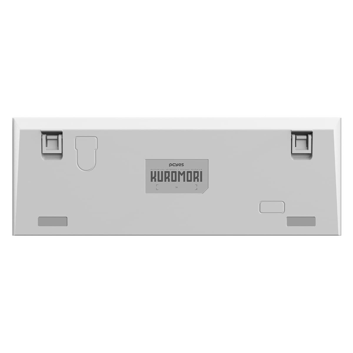 TECLADO MECANICO 60% PCYES KUROMORI WHITE GHOST - SWITCH BLUE - LED RAINBOW - PTKMWG60BL