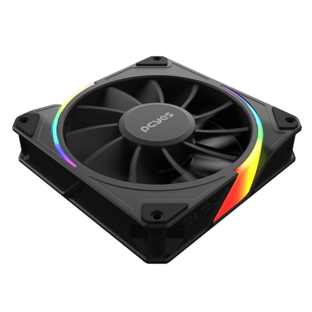 KIT COOLER FAN PARA GABINETE 3UN SANGUE FRIO 3 ARGB BLACK VULCAN REVERSE 120MM PCYES - K3ARGBSF3RVBR