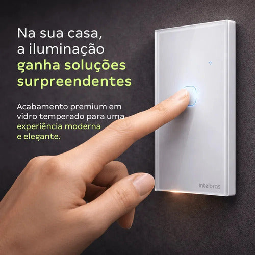 INTERRUPTOR TOUCH WI-FI 2 TECLAS EIW 1002 BR