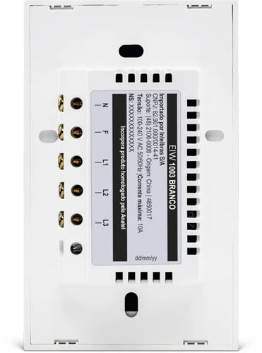 INTERRUPTOR TOUCH WI-FI 3 TECLAS EIW 1003 BR