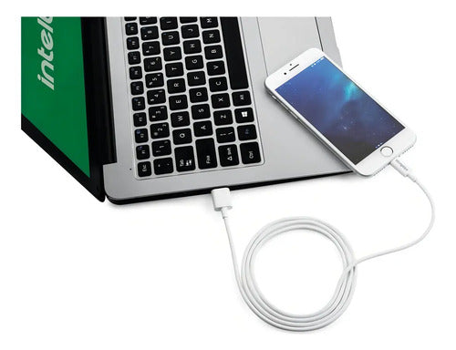 CABO USB LIGHTNING 1.2M PVC BRANCO EUAL12PB