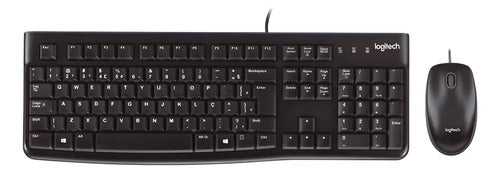 TECLADO ABNT2 E MOUSE COM FIO USB LOGITECH MK120 CINZA 920-004429