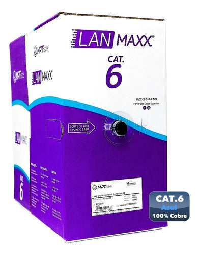 CABO U/UTP 23AWGX4P CAT.6 CMX AZUL (CX 305M) MPT