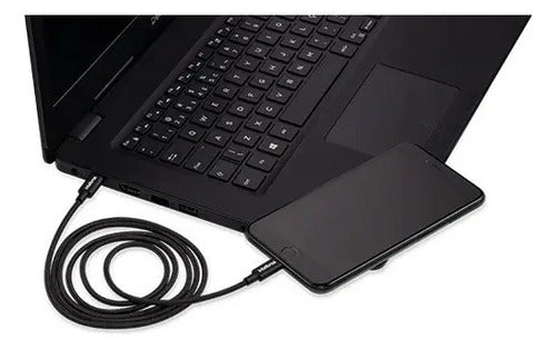 Cabo USB-C Lightning 1,5m Nylon EUCL 15NP Preto