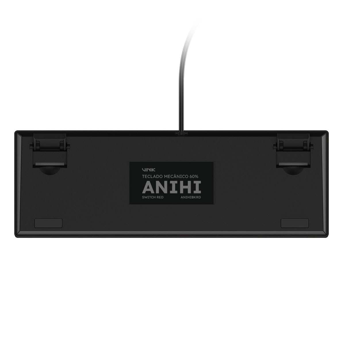 TECLADO MECANICO 60% VINIK ANIHI BLACK - SWITCH RED - LED RAINBOW - ANIHIBKRD