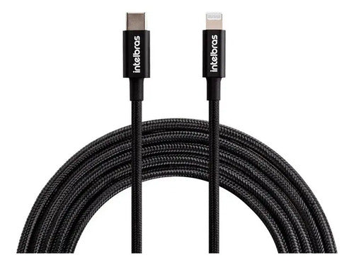 Cabo USB-C Lightning 1,5m Nylon EUCL 15NP Preto