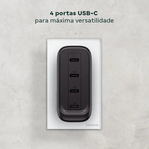 Carregador Turbo USB-C - EC 40 POWER 140W GaN Intelbras