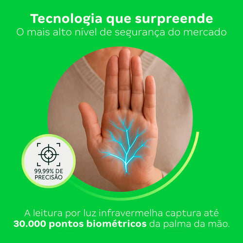 Fechadura Inteligente de sobrepor MFR 2040 - Palma da Mão