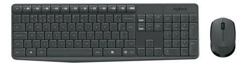 TECLADO E MOUSE SEM FIO LOGITECH MK235 USB CINZA ABNT2 920-007903