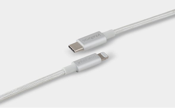 Cabo Usb-c Lightning 1,5m Nylon Eucl 15nb Branco Intelbras