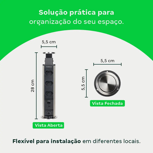 PROTETOR ELETRONICO 3 TOMADAS 2 USB TORRE EPE 3003+  INTELBRAS