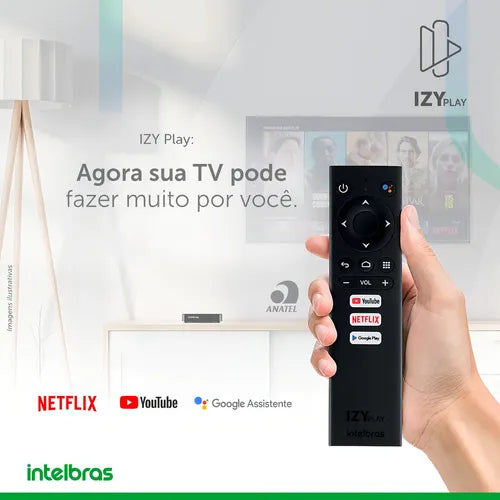 SMART BOX ANDROID TV IZY PLAY FULL HD - INTELBRAS